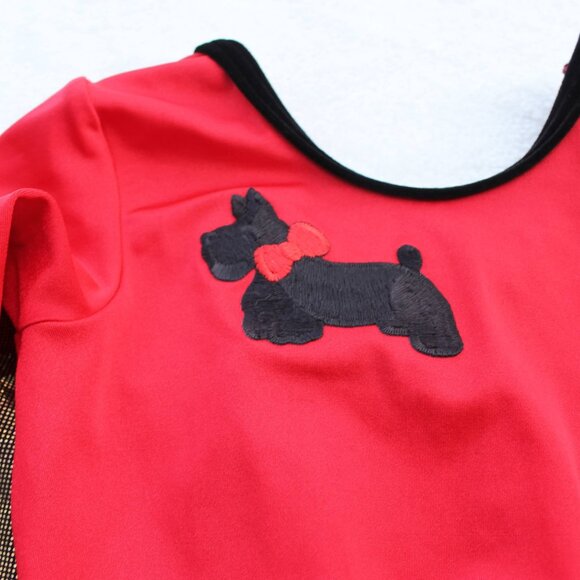 ❤️🤸‍♀️💛Red and Gold Long Sleeve CHILD Gymnastic Leotards - Picture 5 of 7